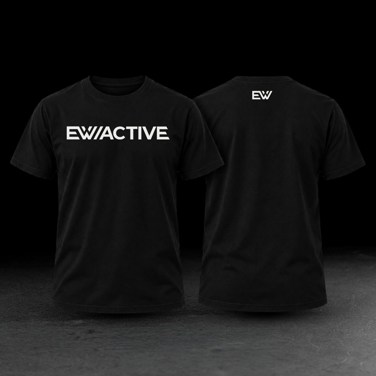 T-Shirt noir EW/ACTIVE pour Hommes